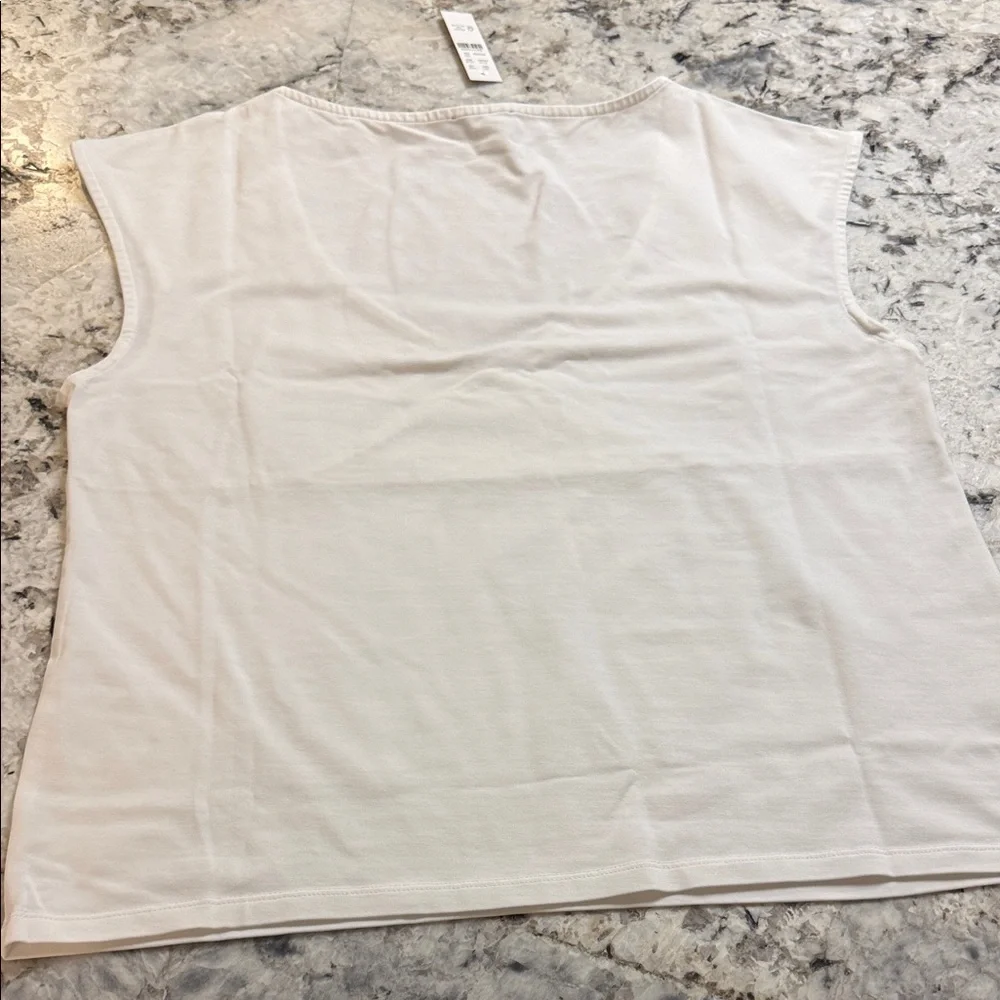 J Crew White Sleeveless Blouse - Picture 5 of 5